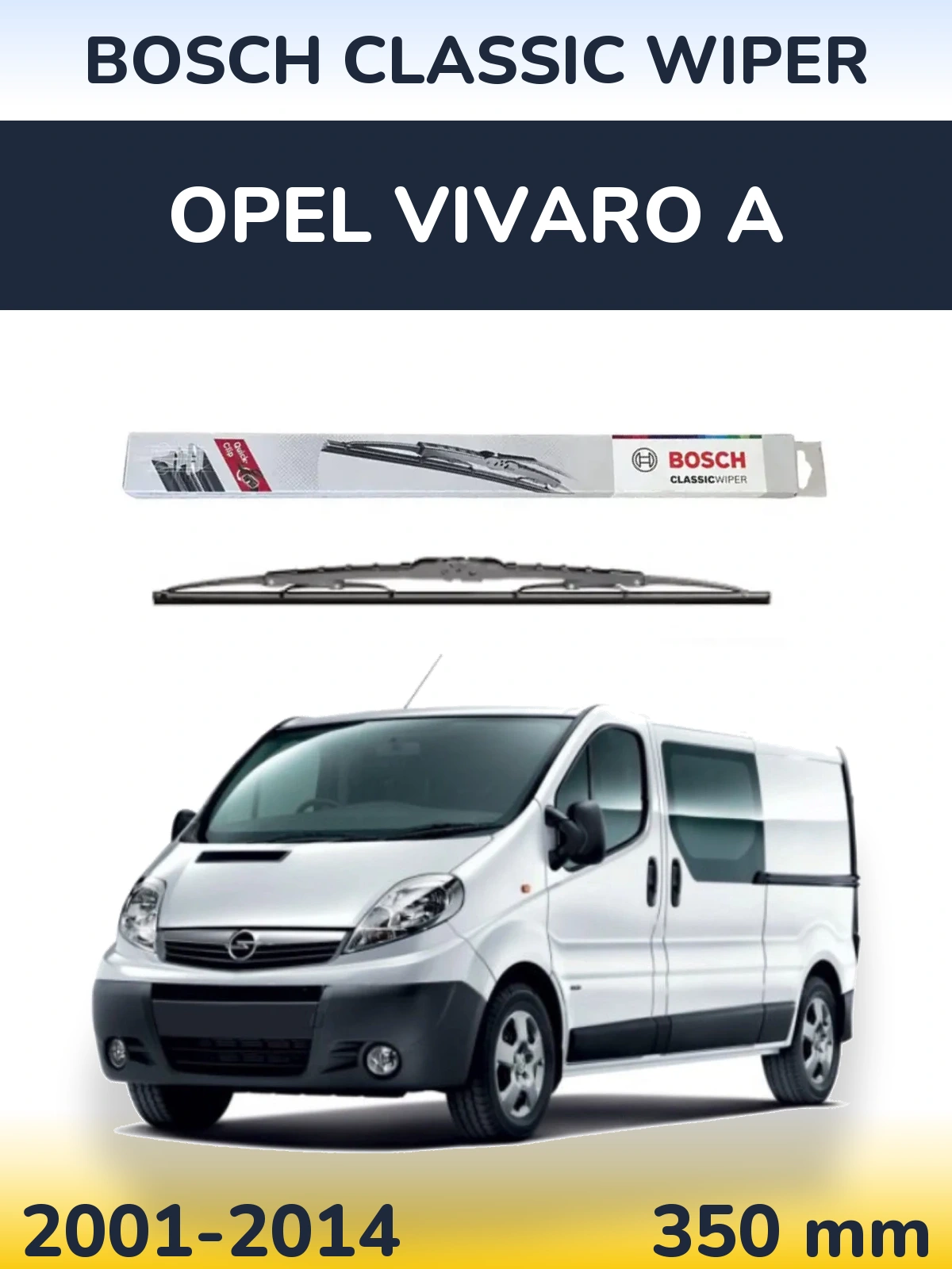 Задний дворник BOSCH Classic Wiper 340 мм для Opel Vivaro A 2001-2014