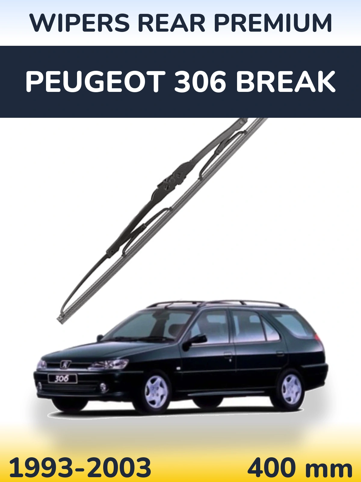 Задний дворник WIPERS REAR PREMIUM 400 мм для Peugeot 306 Break 1993-2003