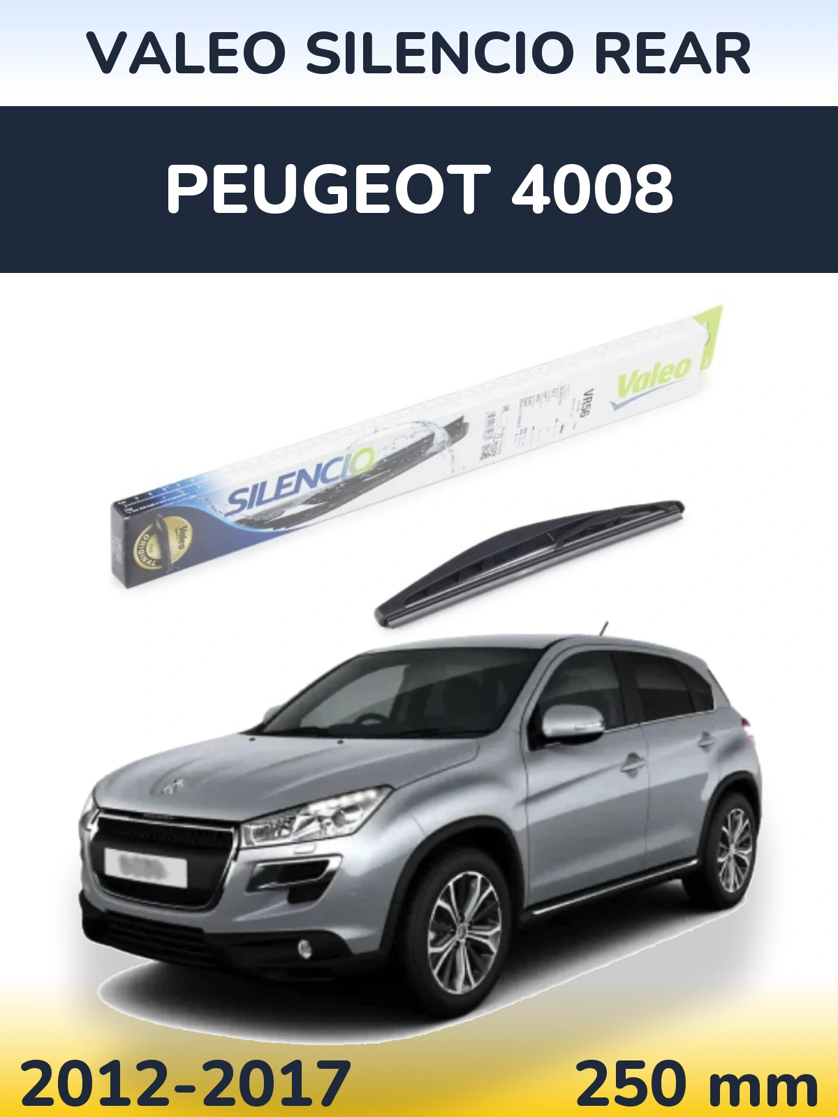 Задня щітка Valeo Silencio Rear 240 мм для Peugeot 4008 2012-2017