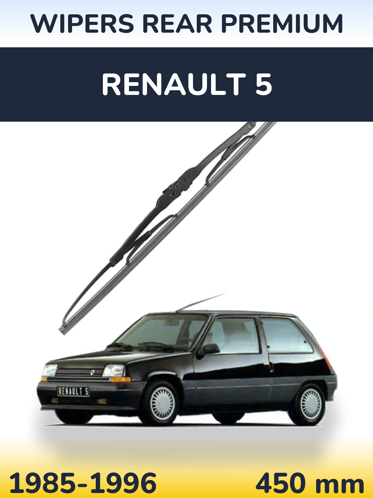 Rear wiper blade WIPERS REAR PREMIUM 450 mm for Renault 5 1985-1996