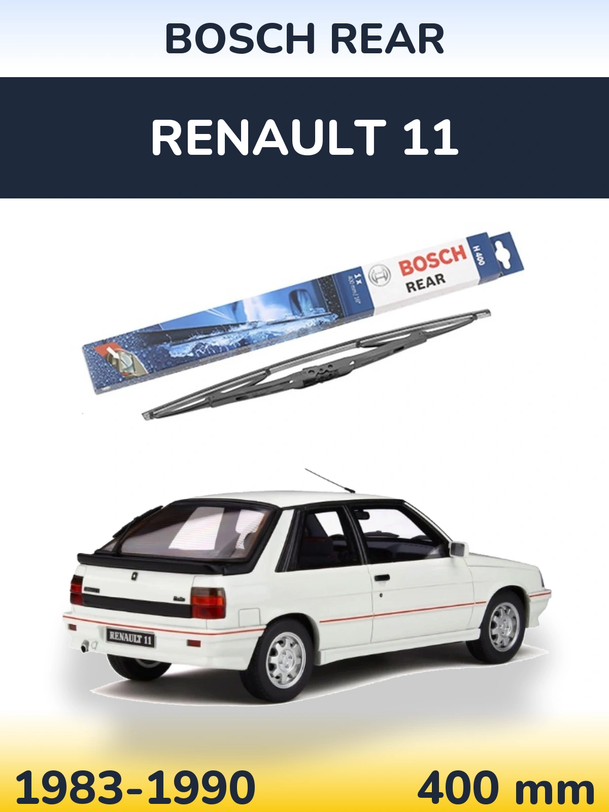Задня щітка BOSCH Rear 400 мм для Renault 11 1983-1990