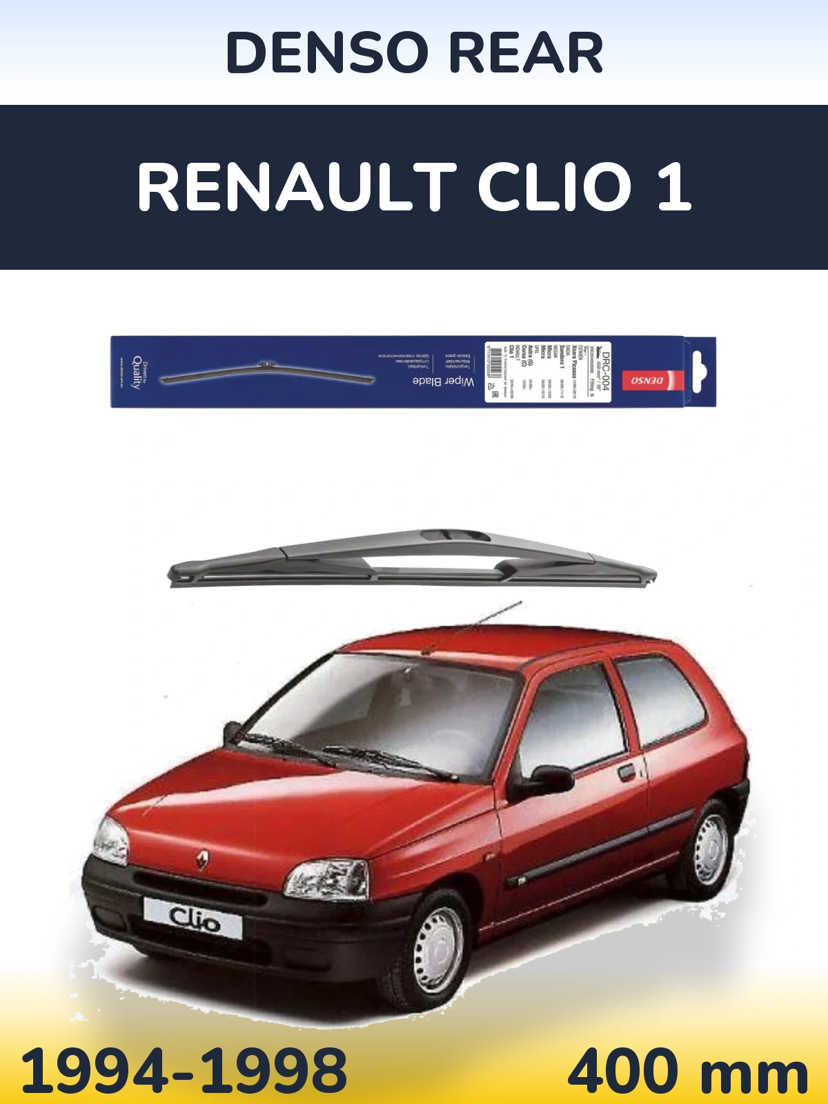 Задня щітка Denso Rear 400 мм для Renault Clio 1 1994-1998