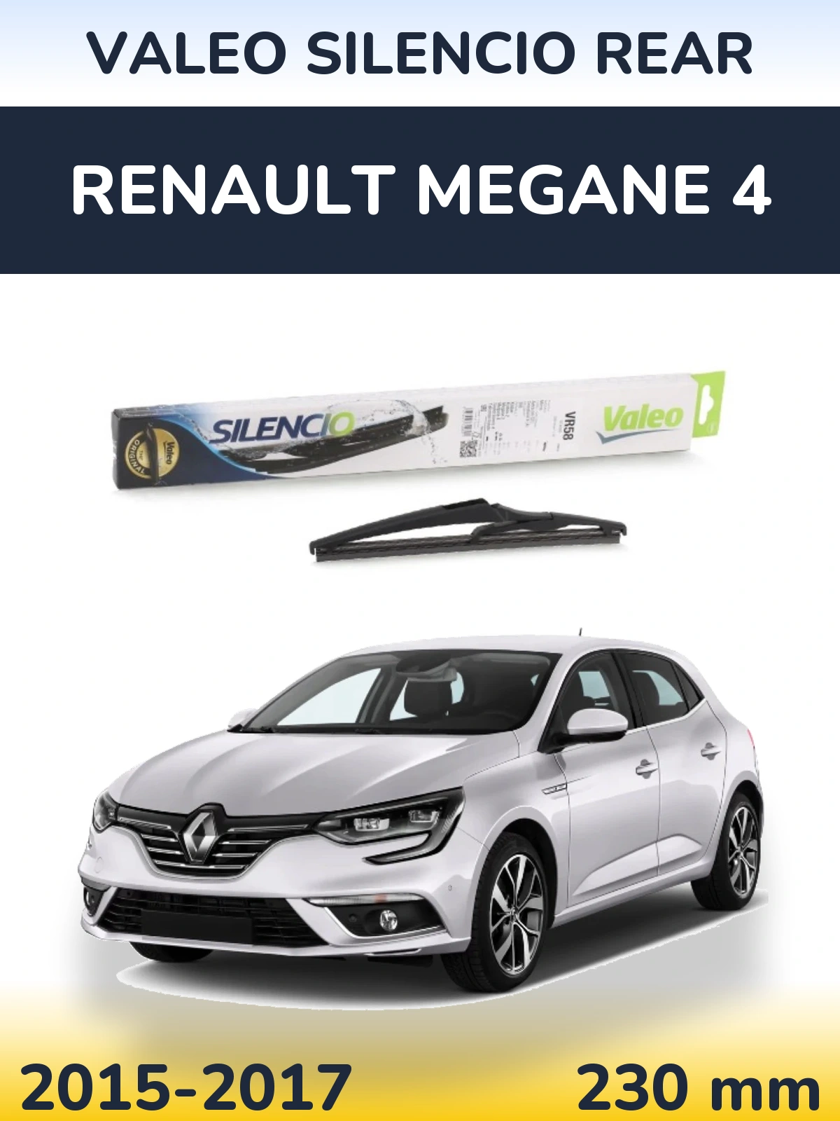 Задня щітка Valeo Silencio Rear 240 мм для Renault Megane 4 2015-2017