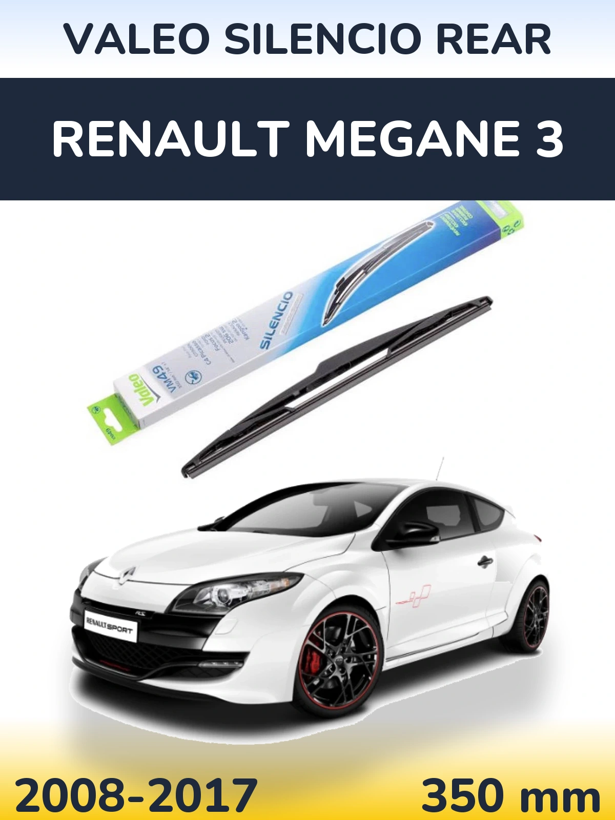 Задний дворник Valeo Silencio Rear 350 мм для Renault Megane 3 2008-2017
