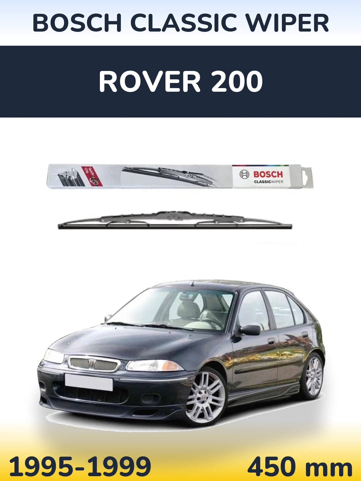 Задня щітка BOSCH Classic Wiper 450 мм для Rover 200 1995-1999
