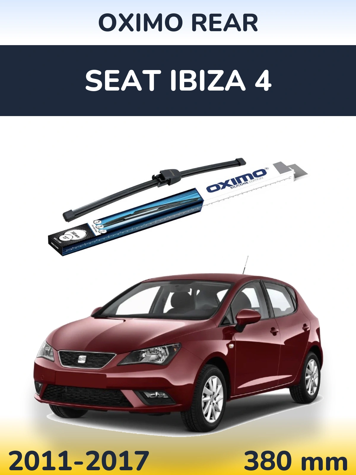 Задня щітка Oximo Rear 380 мм для SEAT Ibiza 4 2011-2017
