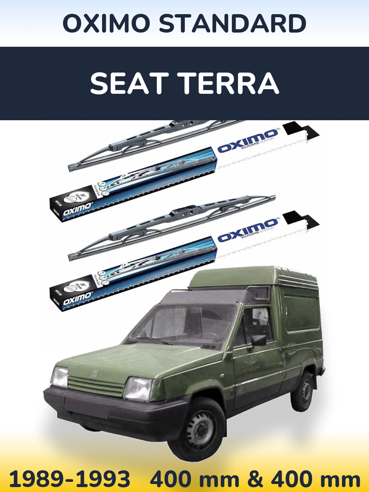 Комплект передних дворников Oximo Standard 400 & 400 мм для SEAT Terra 1989-1993