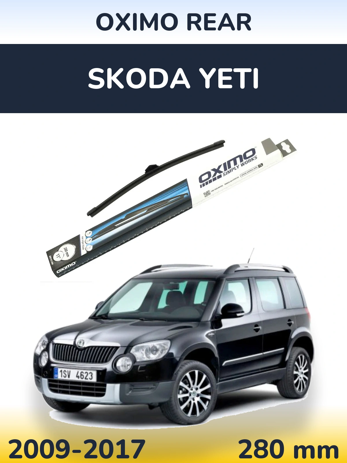 Rear wiper blade Oximo Rear 280 mm for Skoda Yeti 2009-2017