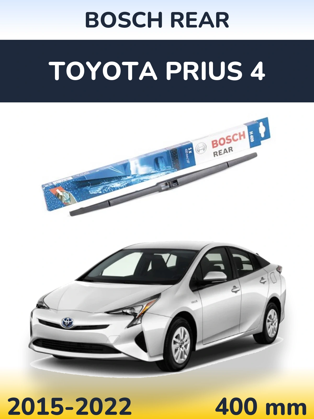 Rear wiper blade BOSCH Rear 400 mm for Toyota Prius 4 2015-2022