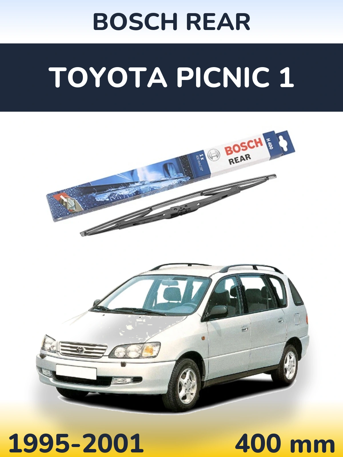 Rear wiper blade BOSCH Rear 400 mm for Toyota Picnic 1 1995-2001