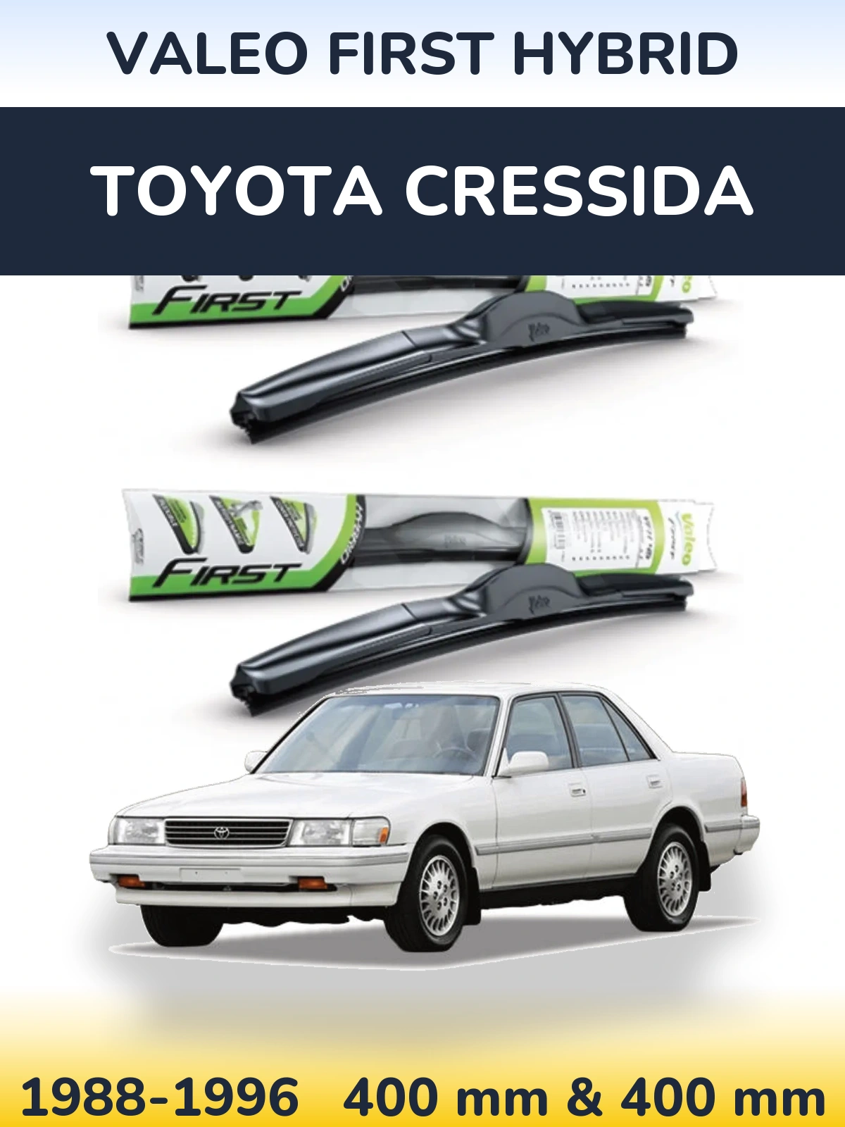 Комплект передних дворников Valeo First Hybrid 400 & 400 мм для Toyota Cressida 1988-1996