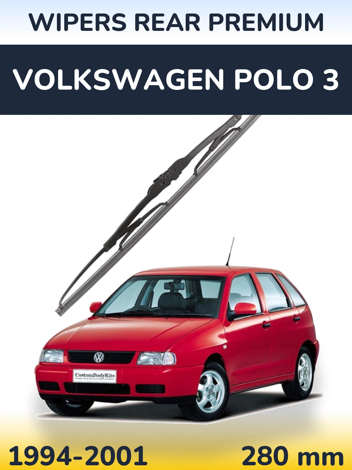 Задня щітка WIPERS REAR PREMIUM 280 мм для Volkswagen Polo 3 1994-2001