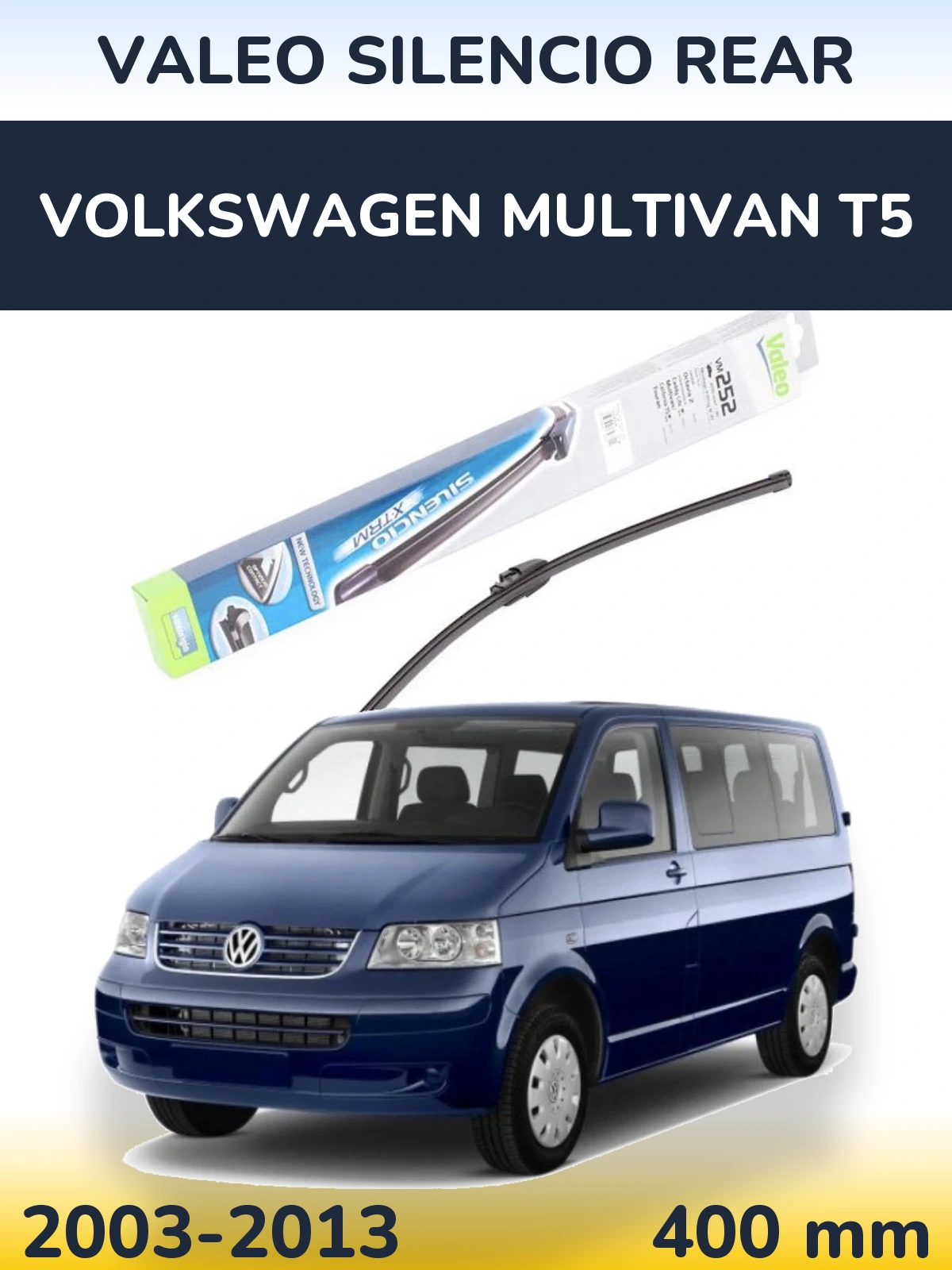 Задний дворник Valeo Silencio Rear 404 мм для Volkswagen Multivan T5 2003-2013