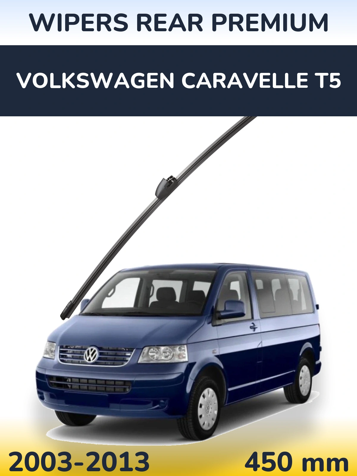 Rear wiper blade WIPERS REAR PREMIUM 450 mm for Volkswagen Caravelle T5 2003-2013