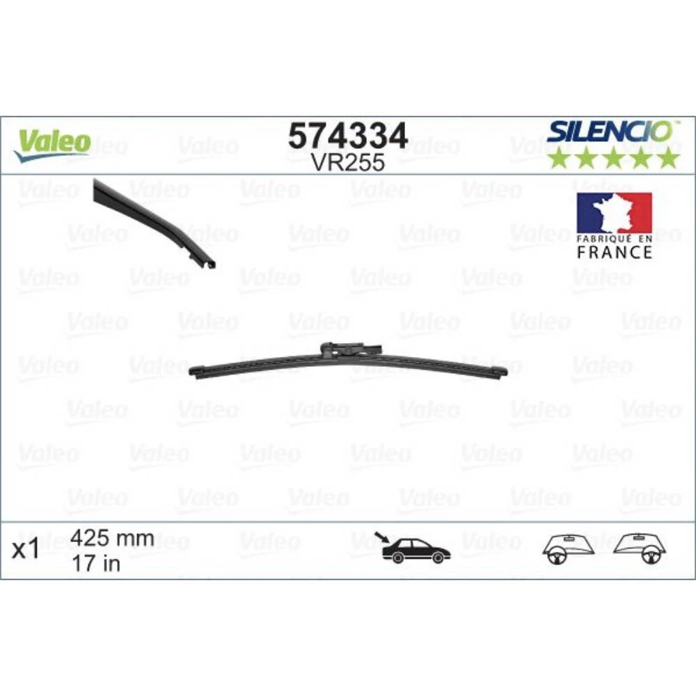 Rear wiper blade Valeo Silencio Rear 425 mm for Range Rover 2016-2021