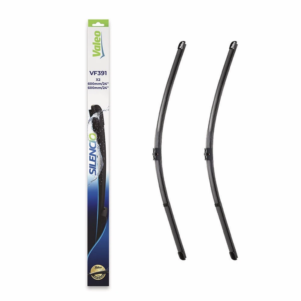 Front wiper blade set Valeo Silencio Flat 600 & 600 mm for Volkswagen Transporter T5 2003-2013
