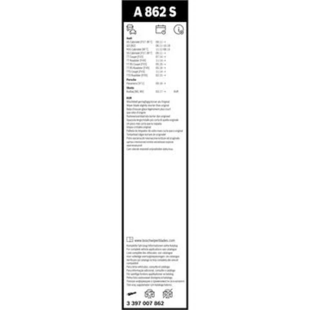 Front wiper blade set BOSCH AeroTwin 600 & 530 mm for Avatr 11 2021-2026