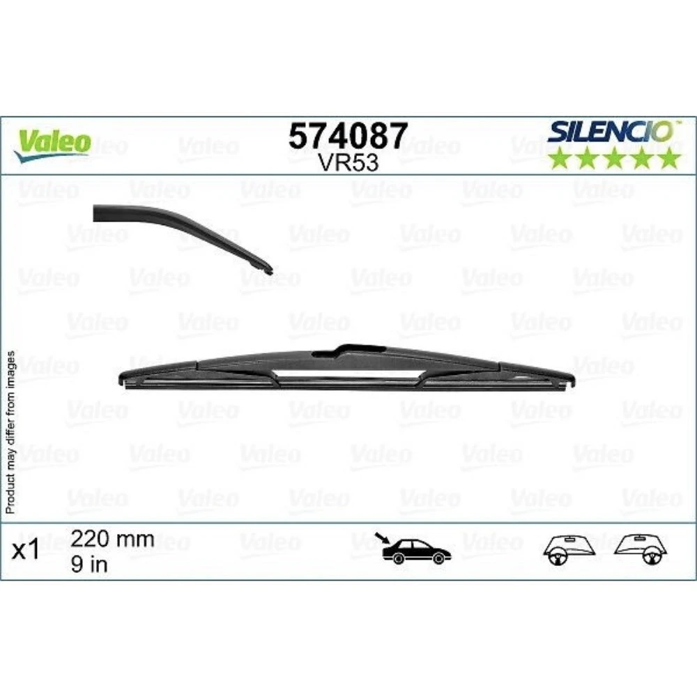 Rear wiper blade Valeo Silencio Rear 230 mm for Dacia Duster 3 2024-2026
