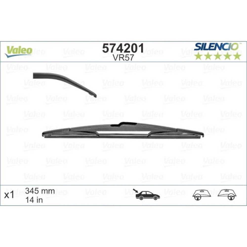 Rear wiper blade Valeo Silencio Rear 345 mm for Infiniti QX50 2013-2017