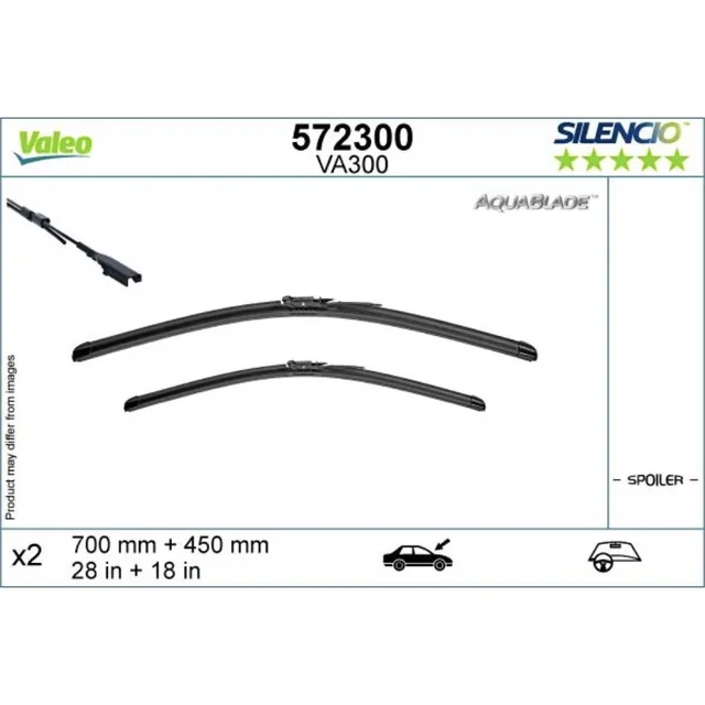 Wiper blades Valeo Aqua Blade for Tesla Model X