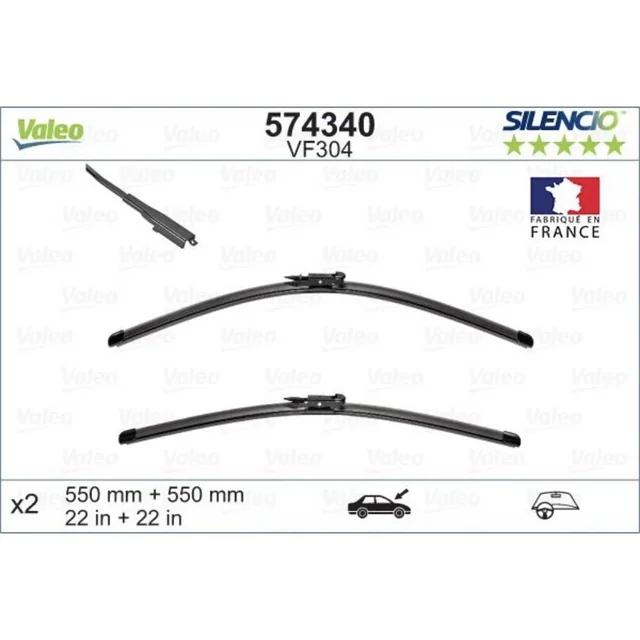 Дворники Valeo Silencio Flat для Cadillac Escalade
