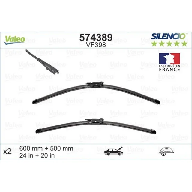 Klaasipuhastid Valeo Silencio Flat autole Ford Kuga