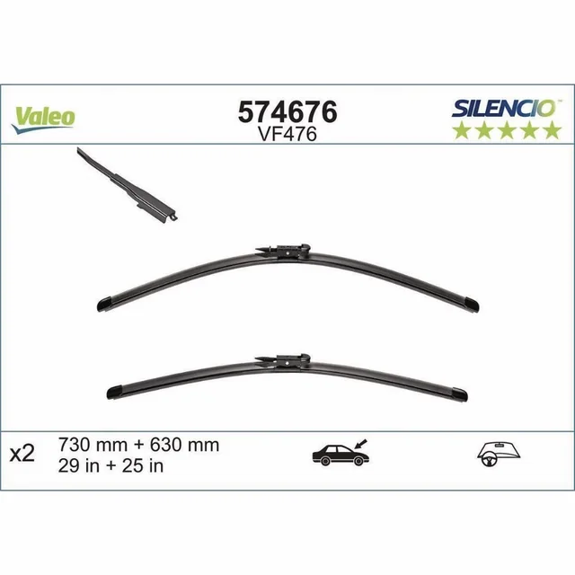 Klaasipuhastid Valeo Silencio Flat autole Ford B-Max