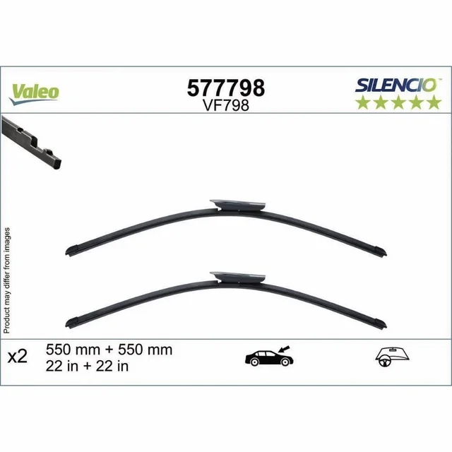 Wiper blades Valeo Silencio Flat for Mercedes GLC Class
