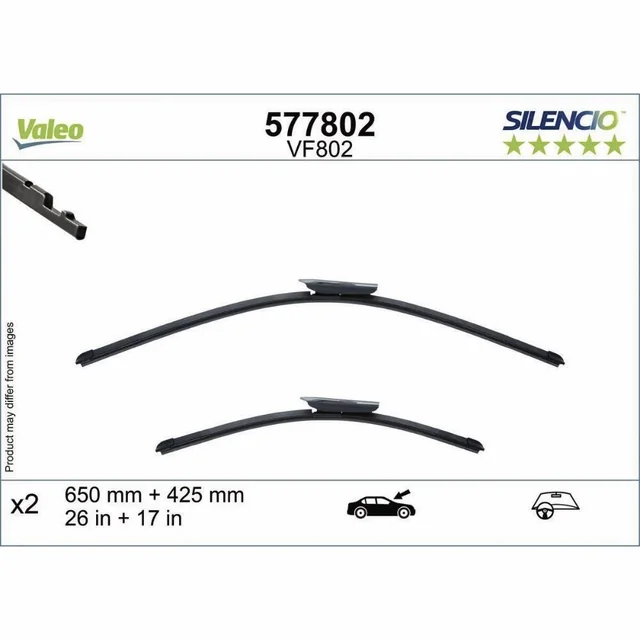 Wiper blades Valeo Silencio Flat for BMW 1 Series