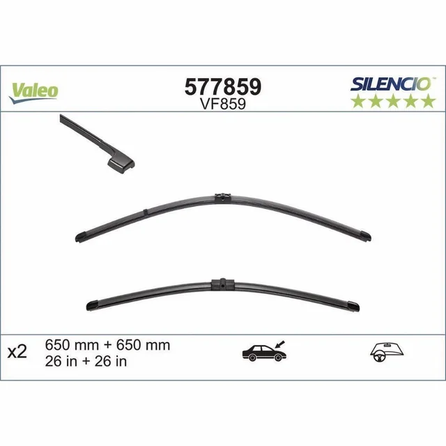 Wiper blades Valeo Silencio Flat for Volkswagen Touareg