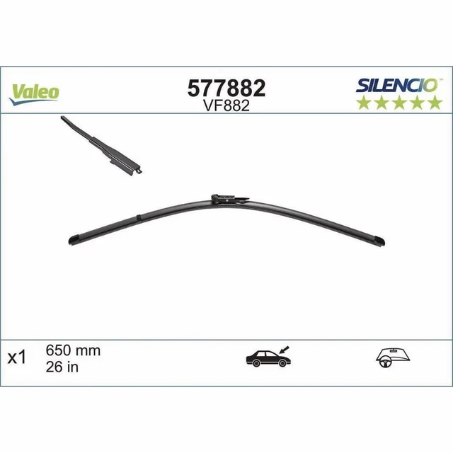 Wiper blades Valeo Silencio Flat for Citroen C1