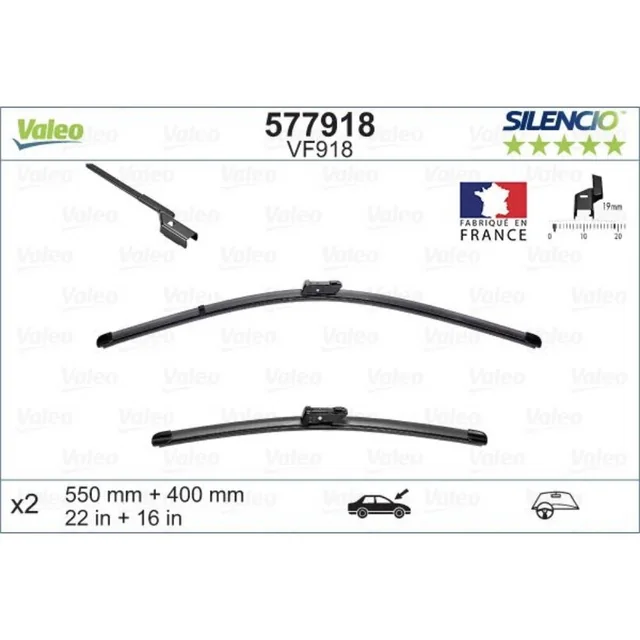 Klaasipuhastid Valeo Silencio Flat autole Ford EcoSport