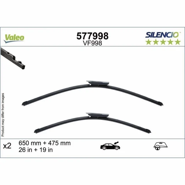 Wiper blades Valeo Silencio Flat for Cupra Terramar