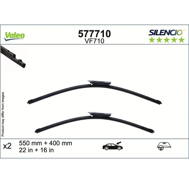 Wiper blades Valeo Silencio Flat for Opel Frontera