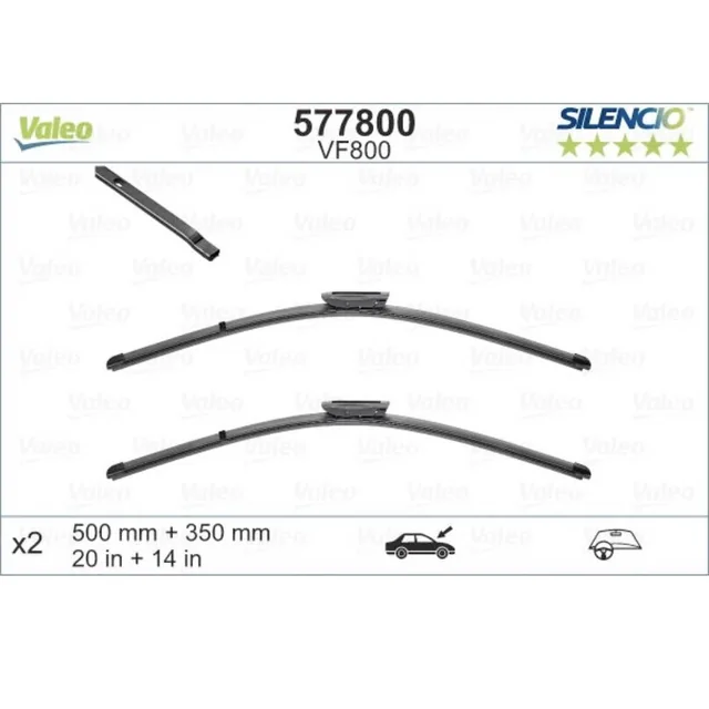 Wiper blades Valeo Silencio Flat for Smart Forfour