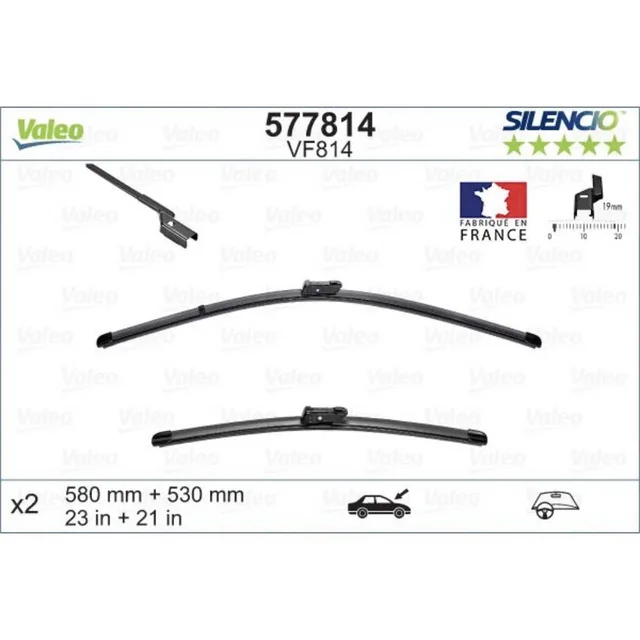 Wiper blades Valeo Silencio Flat for Range Rover Evoque