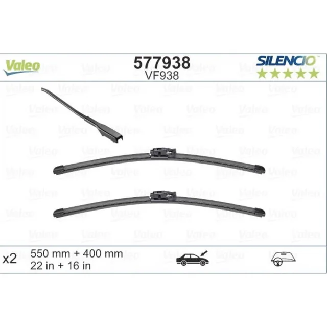 Wiper blades Valeo Silencio Flat for Renault Express