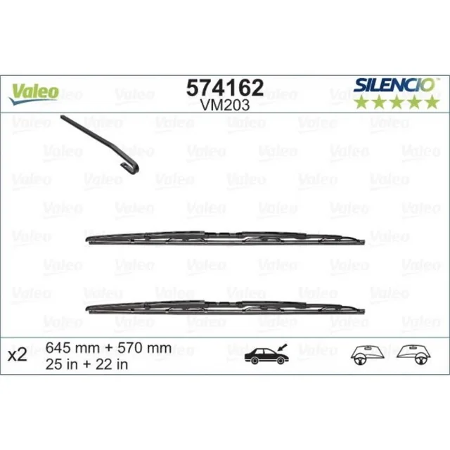 Wiper blades Valeo Silencio Convertional for Alpina B10 | D10